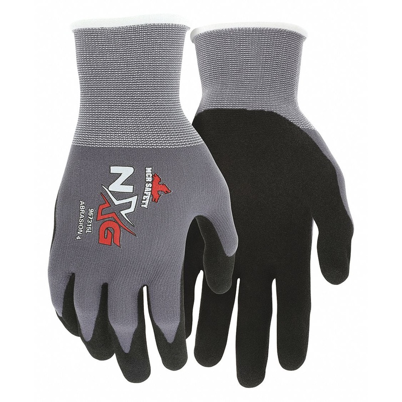 MCR SAFETY NXG Knit Gloves – Foam Nitrile Palm, ANSI Abrasion Level 4