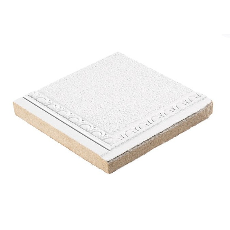 Armstrong Ceilings Scalloped White Mineral Fiber Drop Ceiling Tile Sample