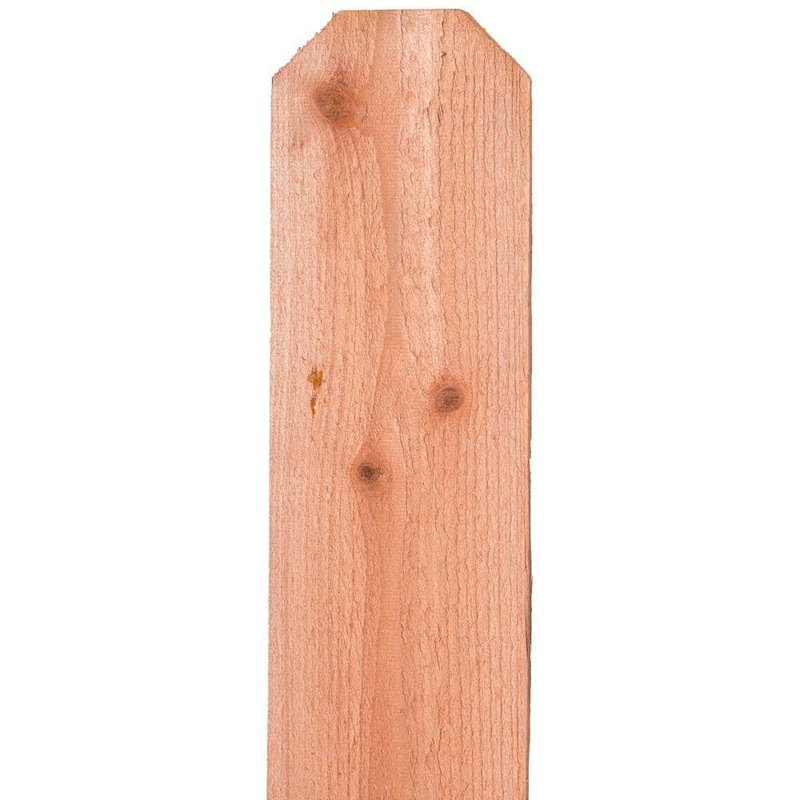 Mendocino Forest Products 3/4 in. x 5-1/2 in. x 6 ft. FSC Construction Heart Redwood Dog-Ear Fence Picket