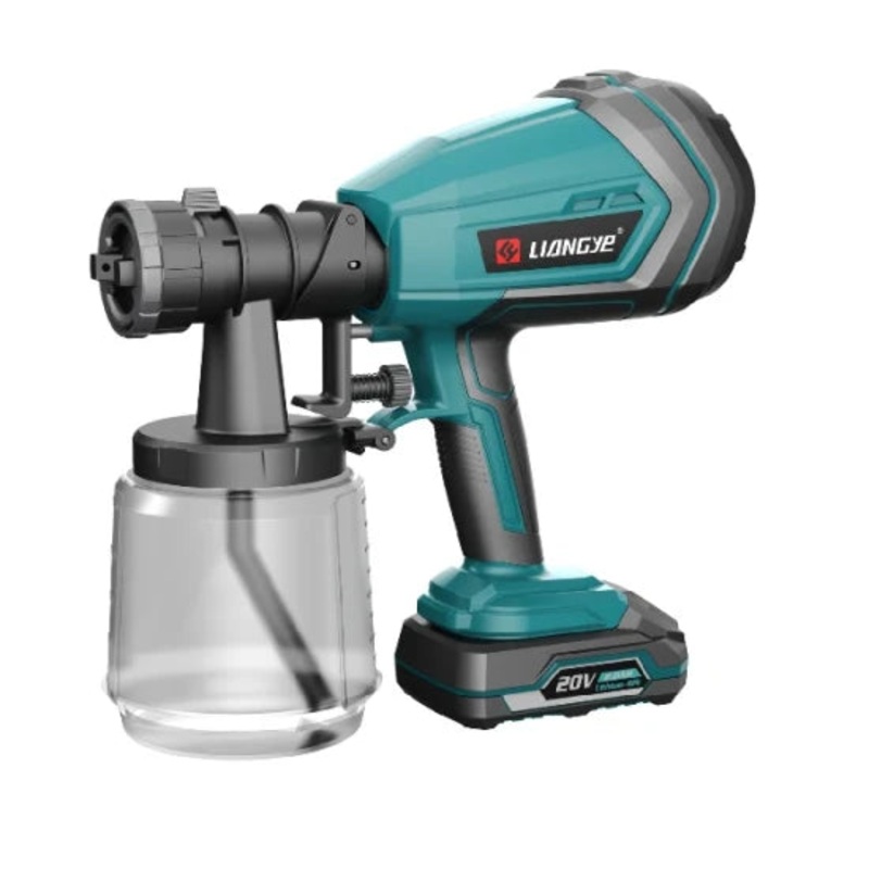 Liangye Battery Operated Portable Power Tools 18V Airless Cordless HVLP Spray Gun Paint Sprayer