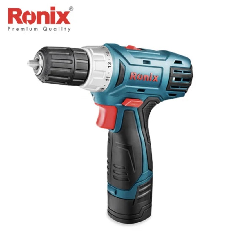Ronix Model 8012 High Quality 2 Speed 1.5A-12V Cordless Screwdriver Battery Drill
