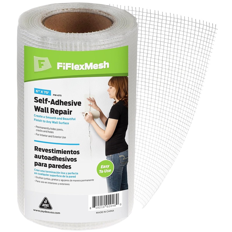BOEN Fiberglass Mesh Construction 6-in x 75-ft Mesh Construction Self-adhesive Drywall Joint Tape 3-Pack
