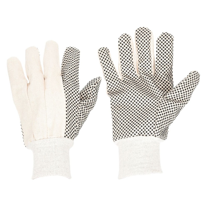 CONDOR PVC Dotted Knit Gloves, Full Finger, Large