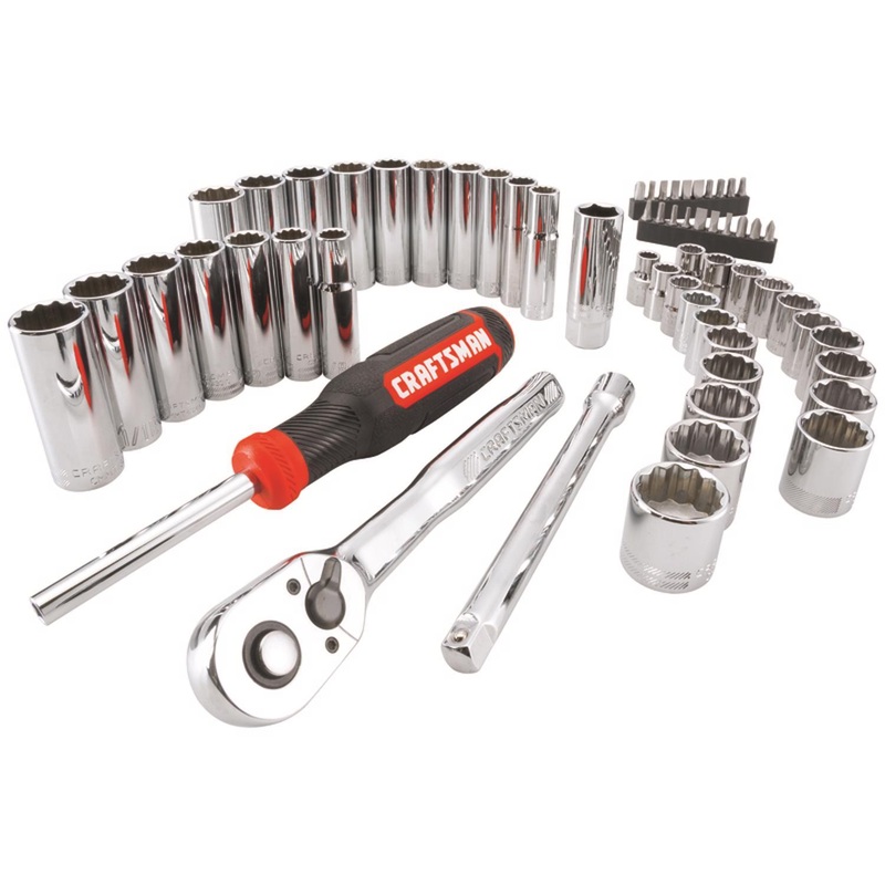Craftsman 61-Piece 3/8″ Drive Metric and SAE Mechanics Tool Set