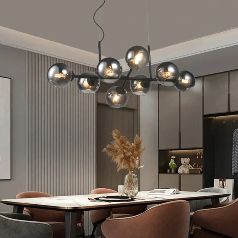 Dlss Modern Style Glass Iron LED Chandelier for Home Decoration Indoor Hotel Interior-Lighting