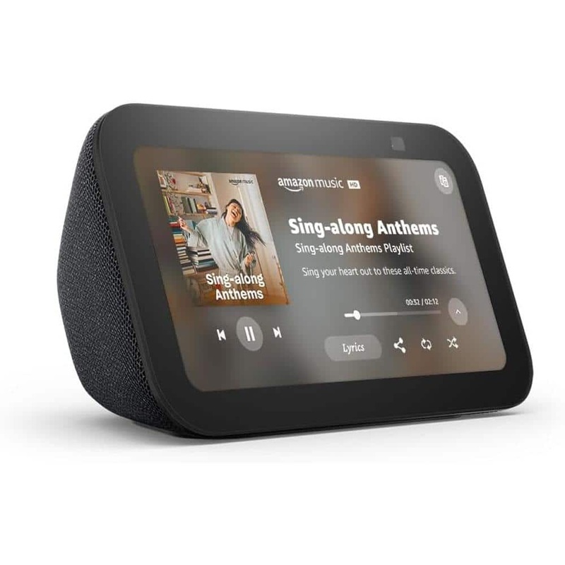 Amazon Echo Show 5 (3rd Gen, 2023 release), Smart Display with Deeper Bass and Clearer Sound, Charcoal