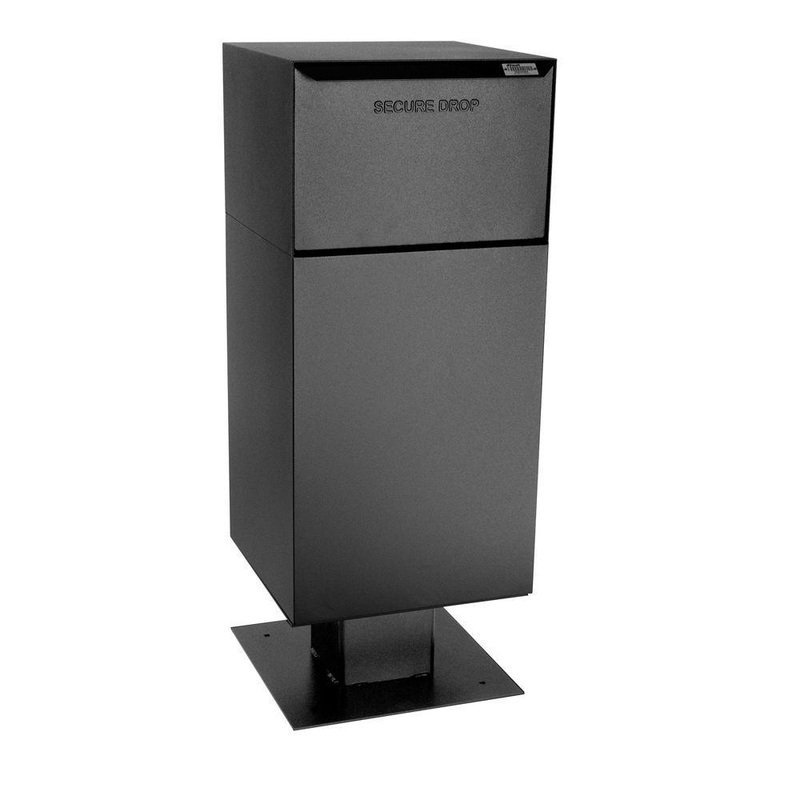 Deposit Vault with Pedestal in Black Gray