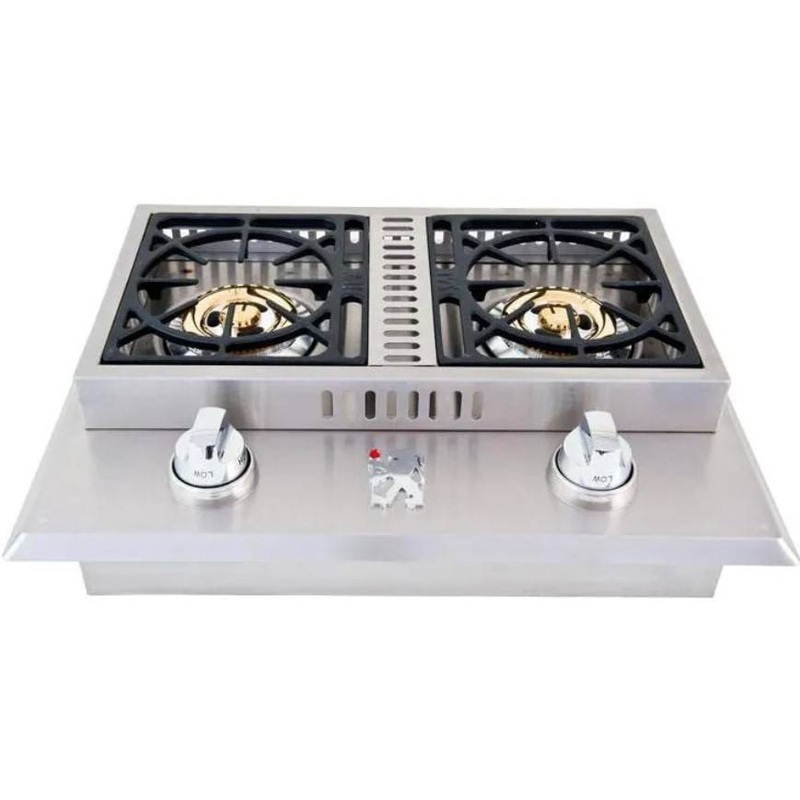 Lion Premium Grills 26-Inch Stainless Steel Drop In Natural Gas Double Side Burner  L1634