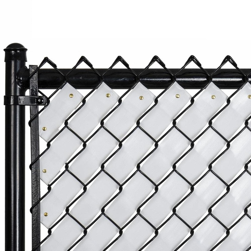 Angel Sar 40 sq. ft. 0.1 in. x 2 in. x 250 ft. Polyethylene (LDPE) White Privacy Slat Roll, Chain Link Fence Privacy Tape