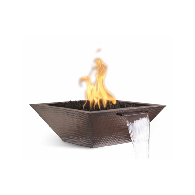 The Outdoor Plus Maya Copper Fire & Water Bowl + Free Cover