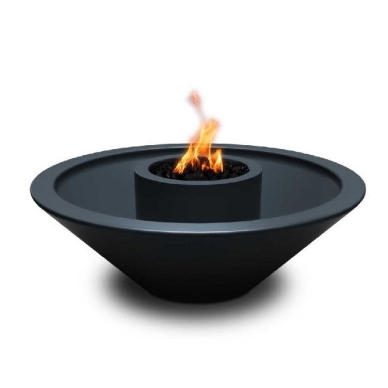 The Outdoor Plus 48″ Cazo Concrete Fire & Water Bowl – 360 Spill + Free Cover