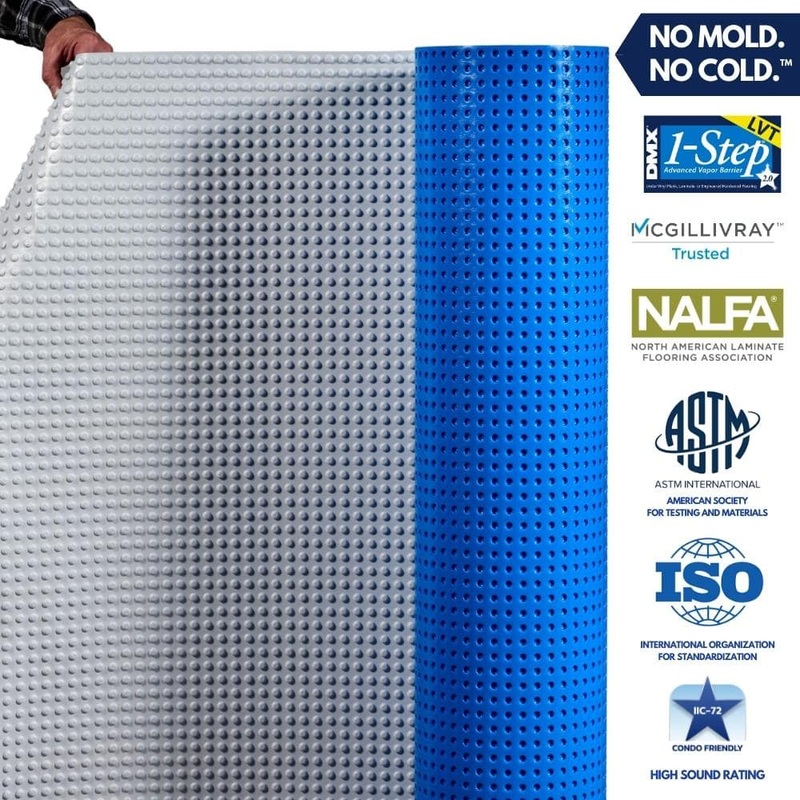 DMX 1-STEP 100 sq. ft. 3.6 ft. x 29 ft. x 5/.32 in. Underlayment for Vinyl Planks, Laminate and Engineered Hardwood Floors