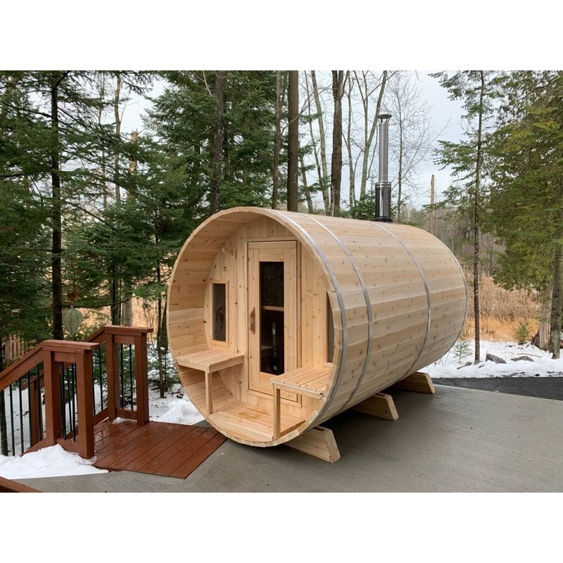 Dundalk Leisurecraft Canadian Timber Tranquility Barrel Sauna | 6 – 8 Persons