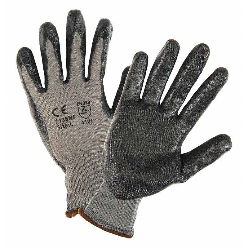 PIP PosiGrip Foam Nitrile Coated Gloves – ANSI Level 3 – Size 2XL – Gray/Black – 12 Pack