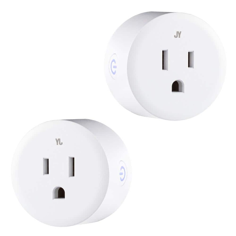 JONATHAN Y Smart Plug – WiFi Remote Control for Lights and Appliances No Hub Required (Set of 2)