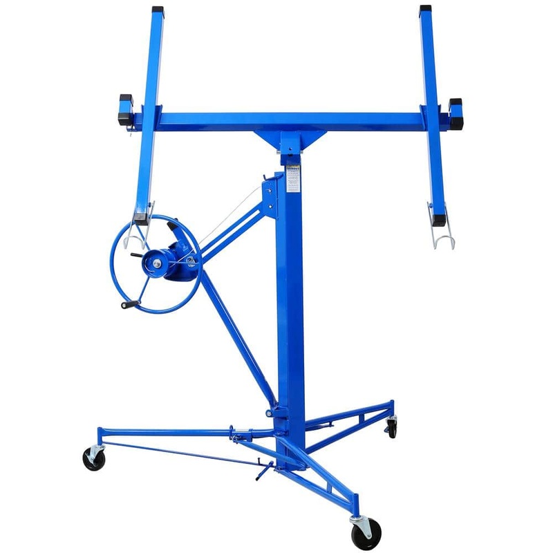 Kahomvis Drywall Lift 16 ft. Professional Heavy-Duty Steel Drywall Panel Hoist, 150 lbs. Load Capacity, Adjustable Telescopic Arm