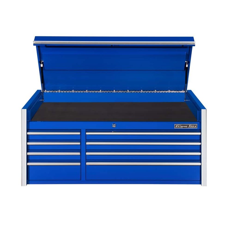 Extreme Tools THD Series 55 in. W x 22 in. D 8-Drawer Top Chest in Blue