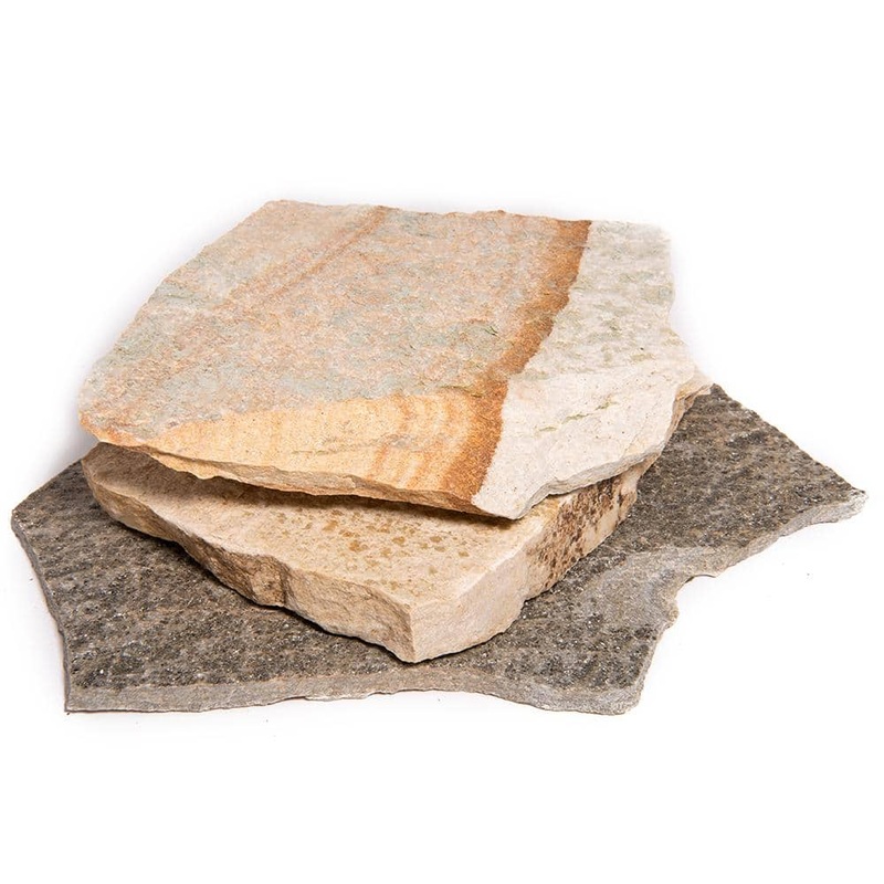 Southwest Boulder & Stone 12 in. x 12 in. x 2 in. 30 sq. ft. Gold Quartzite Natural Flagstone for Landscape Gardens and Pathways