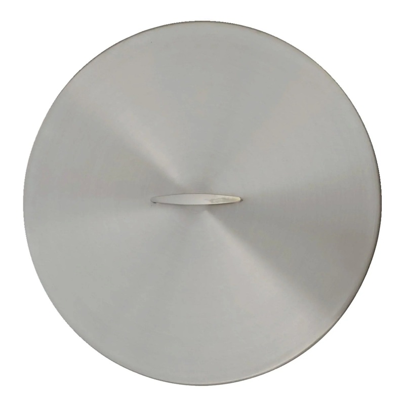 The Outdoor Plus 28″ Round Stainless Steel Lid Cover (With Handle)