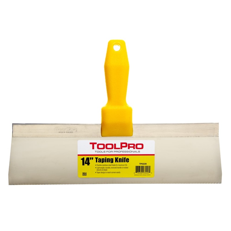 ToolPro 14 in. Stainless Steel Taping Knife 14-in x 9-in Stainless Steel Taping Knife