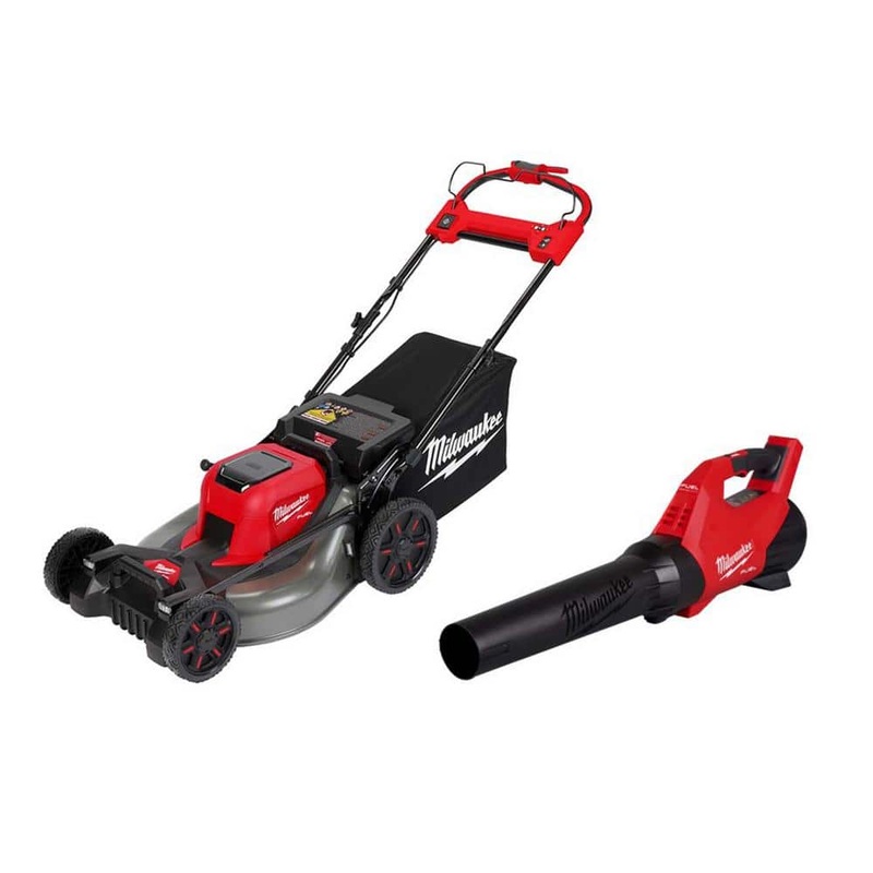Milwaukee M18 FUEL 18V 21 in. Brushless Cordless Dual Battery Self-Propelled Walk Behind Lawn Mower w/ M18 FUEL Blower