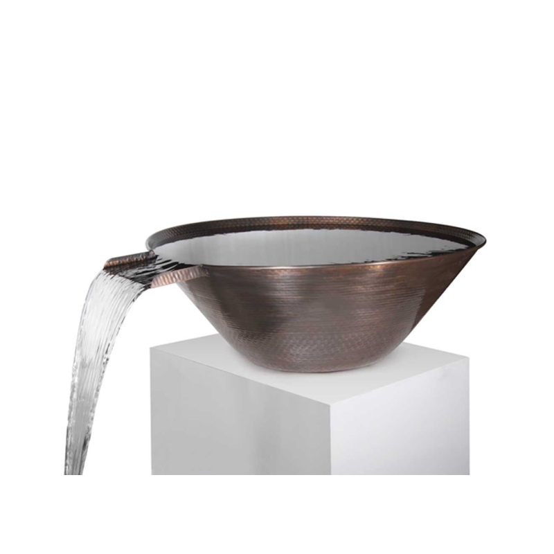 The Outdoor Plus 31″ Remi Hammered Copper Water Bowl + Free Cover