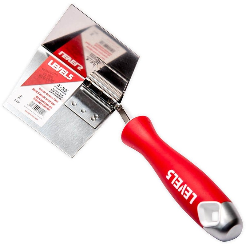 Level 5 4 in. x 3.5 in. Stainless Steel Inside Corner Tool with Soft Grip Handle
