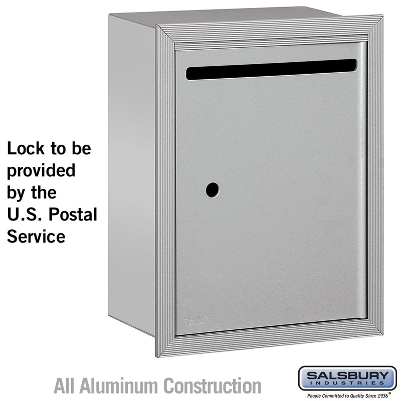 Recessed Mounted Aluminum Letter Box with USPS Access
