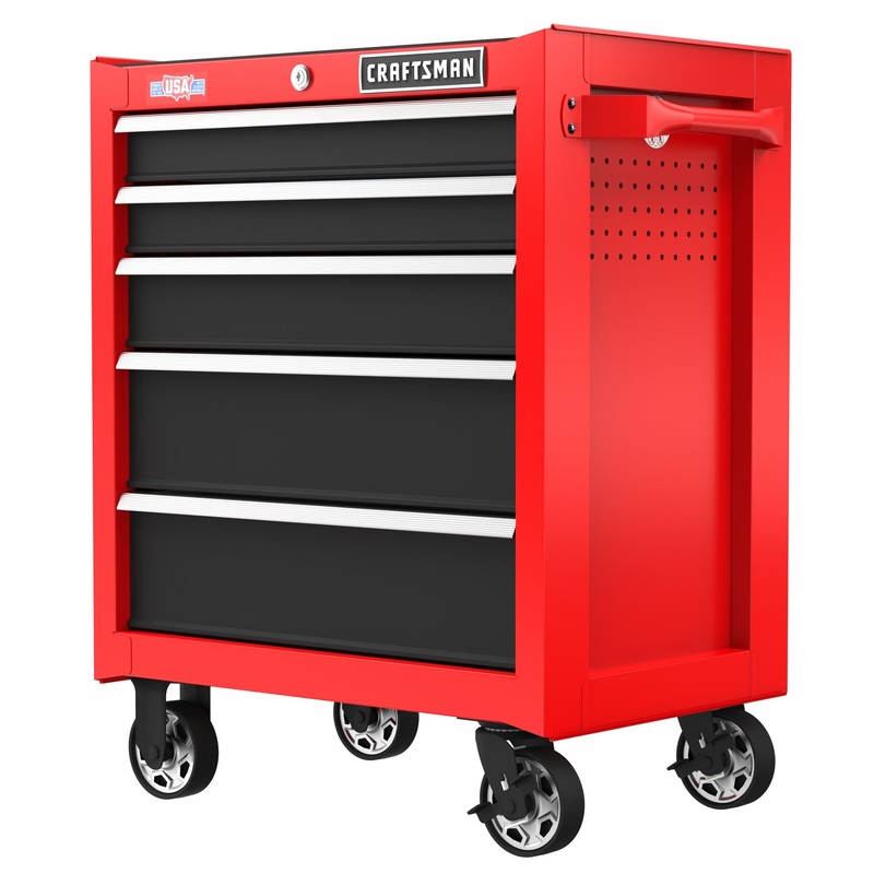 CRAFTSMAN 2000 Series 5-Drawer Steel Rolling Tool Cabinet, Red