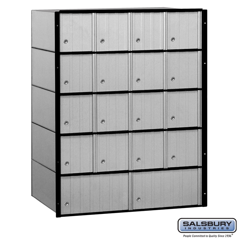 18-Door Aluminum Mailbox System – Rear Loading – Secure and Durable
