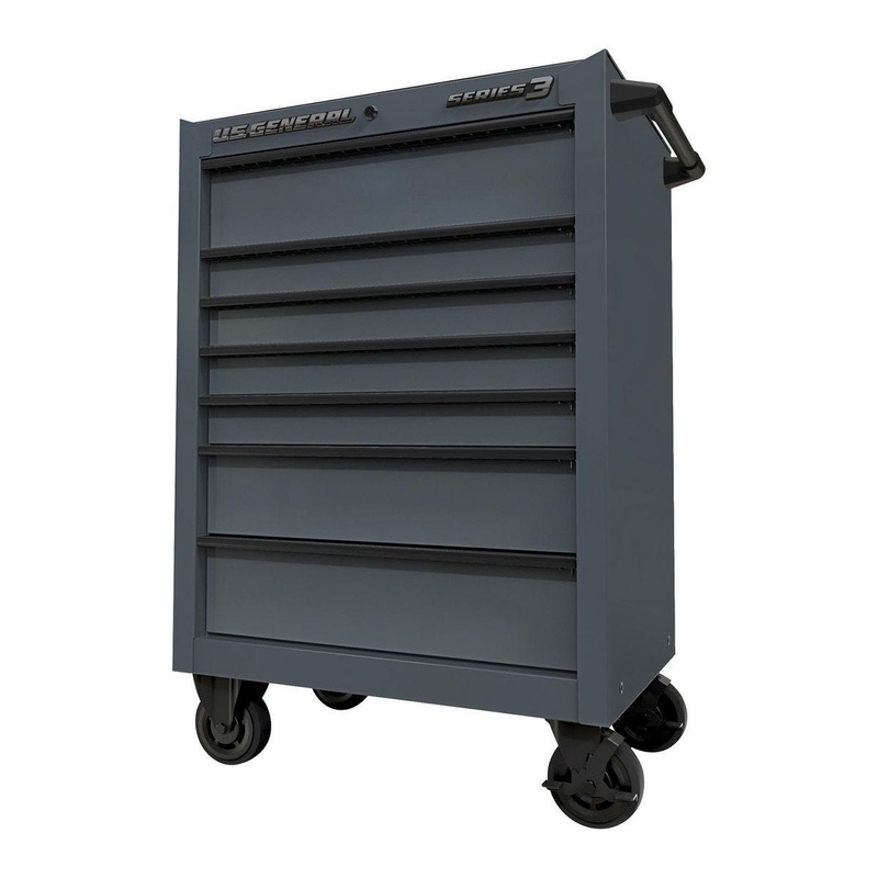 U.S. GENERAL 27 in. x 22 in. Roll Cab, Series 3, Slate Gray