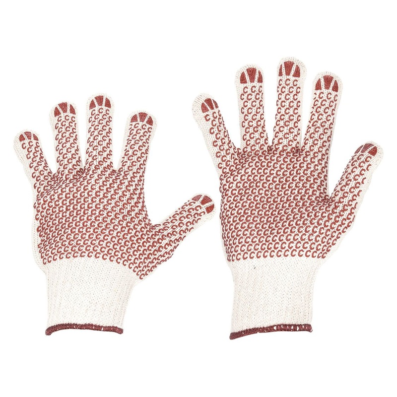 CONDOR Full Finger Knit Gloves – PVC Dotted Coating