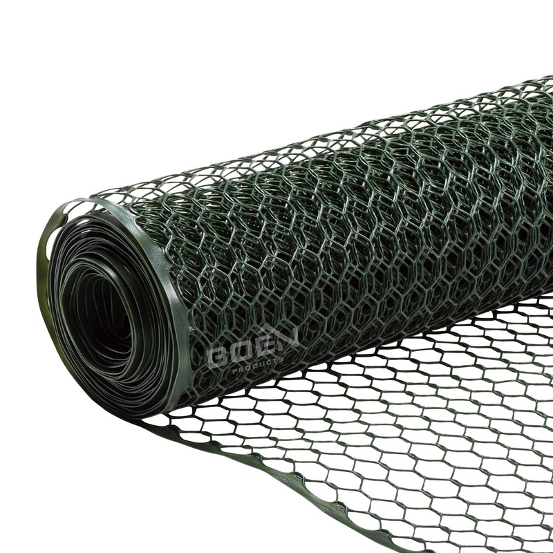 BOEN 50-Feet x 3-Feet 6-Gauge Green Plastic Rolled Fencing