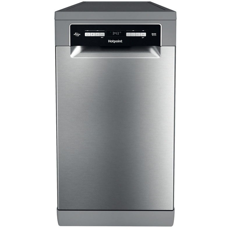 Hotpoint HSFO3T223WXUKN Slimline Dishwasher – Stainless Steel – E Rated