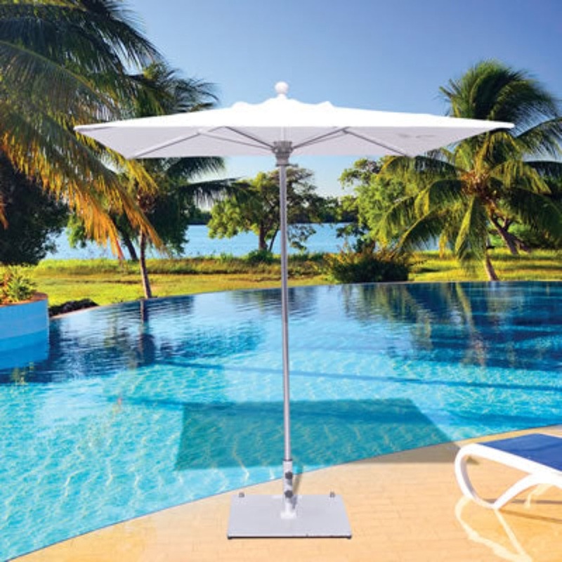 762 6′ Square Galtech Deluxe Commercial Market Umbrella – Custom Black – 50